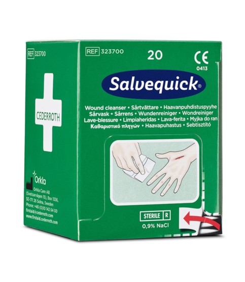 Wundreiniger Cederroth Salvequick, Sterile physiologische Kochsalzlösung