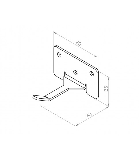 Edelstahl Wandhalterung – flach