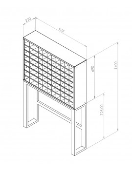 Etikettenvitrine
