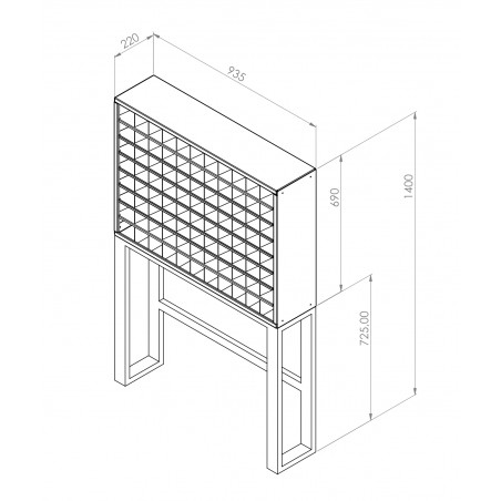 Etikettenvitrine