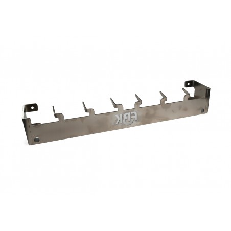 Edelstahl-Wandhakenleiste 580 mm, 6 Haken