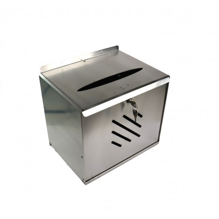 Schräger Spender, abschließbar mit Schlüssel